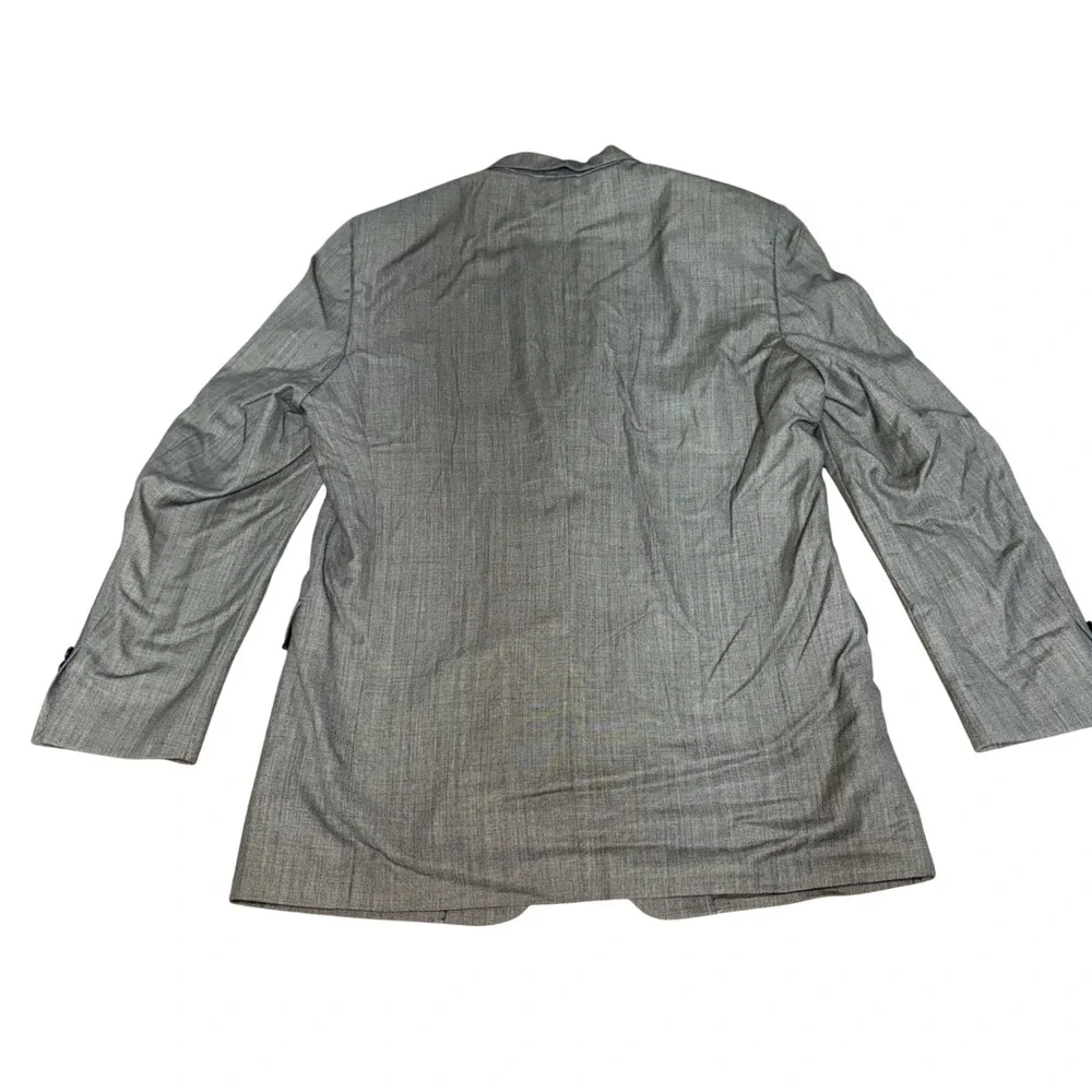 Murano Mens Gray 100%Wool Blazer Sport Coat Made in Italy Size 42L Formal Luxury